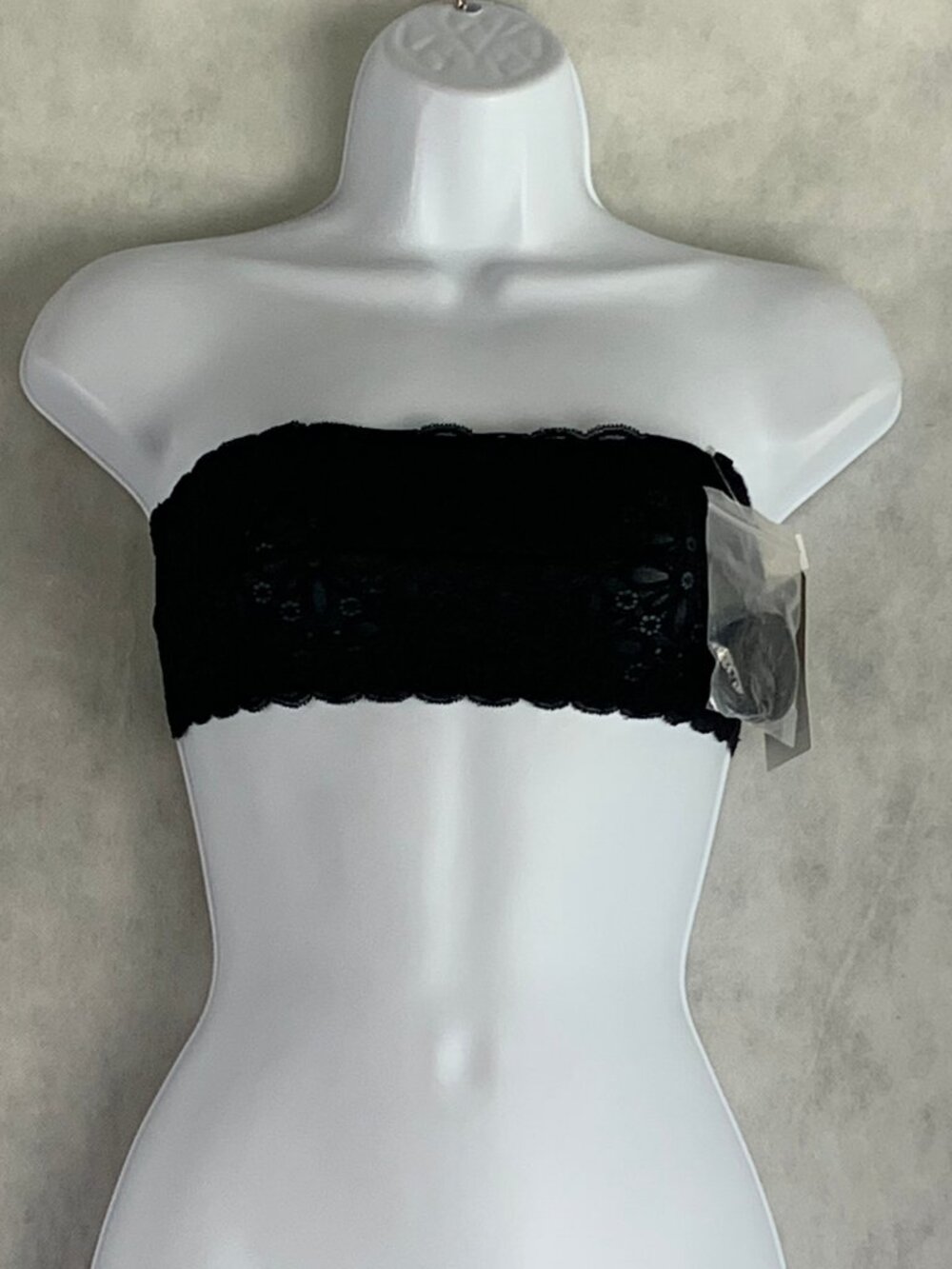 Jenni Women's Lace Removable-Strap Bandeau Bra, Black, Small